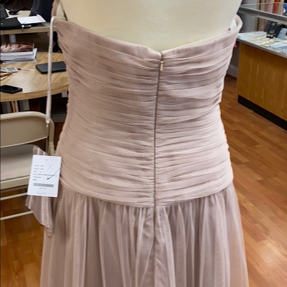 ✔️ Taupe full length strapless bridesmaid dre… - Picture 5 of 9
